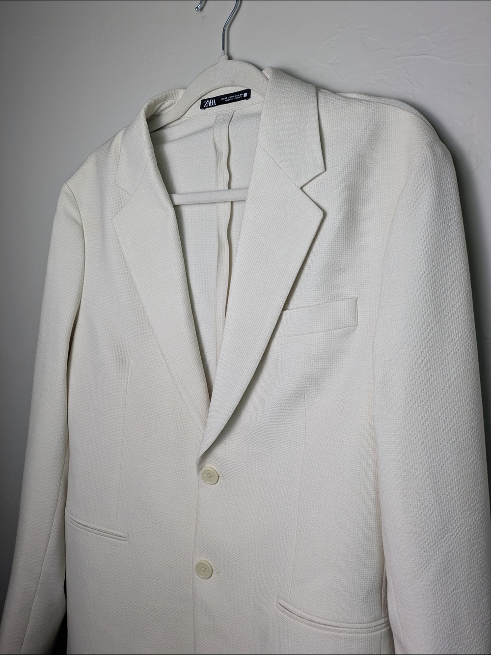 Zara Off-White Two-Button Blazer Light Academia PoetCore Chic Luxury